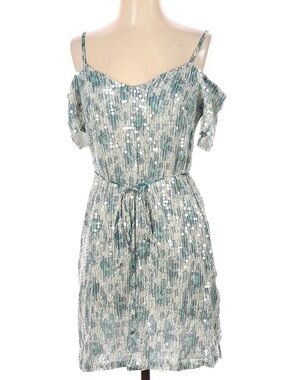 ✨ French Connection Sequin Off‑Shoulder Mini Dress – Size 2 ✨